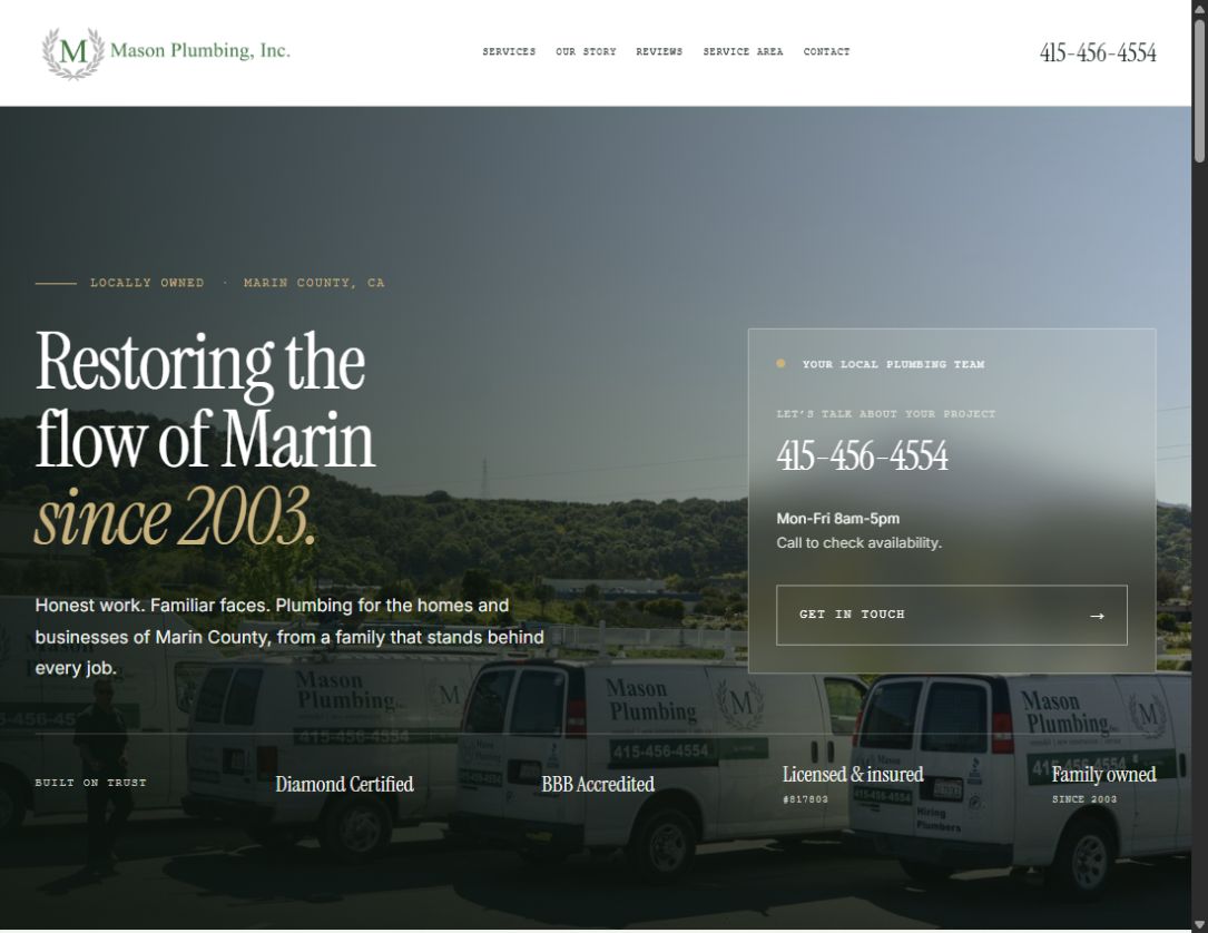 Marin Heritage homepage preview