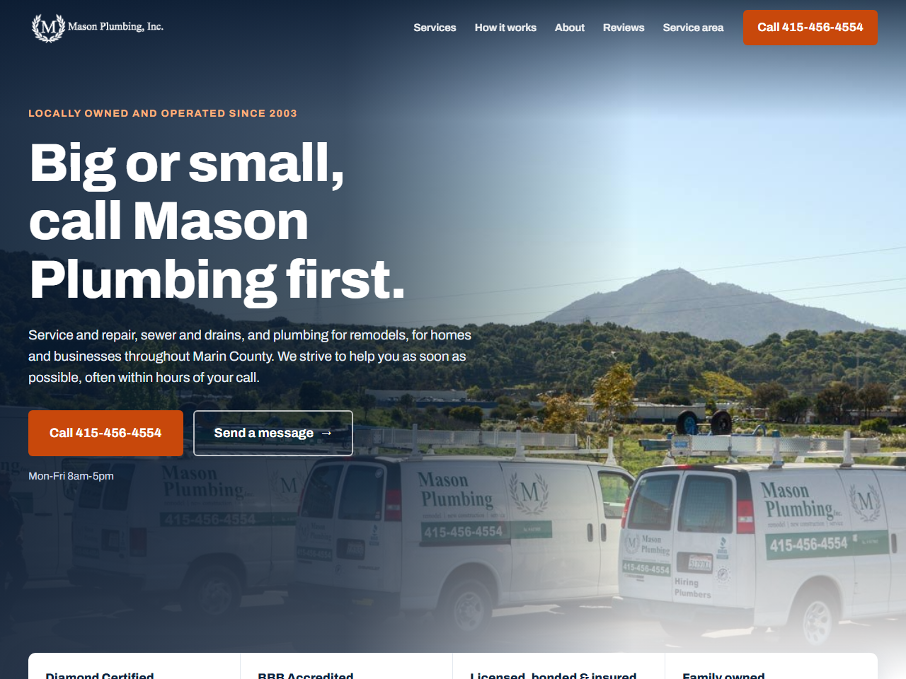 Call First homepage preview