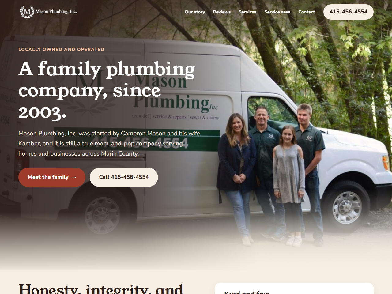 Family Story homepage preview